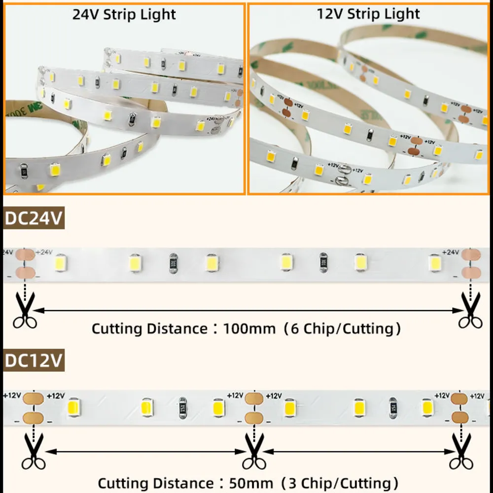 LED LINEAR STRIP 12V24V 8mm 2835 60D - Image 6